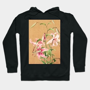 Rose Flower painting, Lilies no. 5 (1886) by L. Prang &amp;amp; Co Hoodie